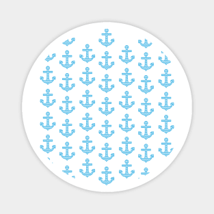Anchor blue captain pattern design Magnet